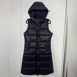 Black Puffer Vest with Hood